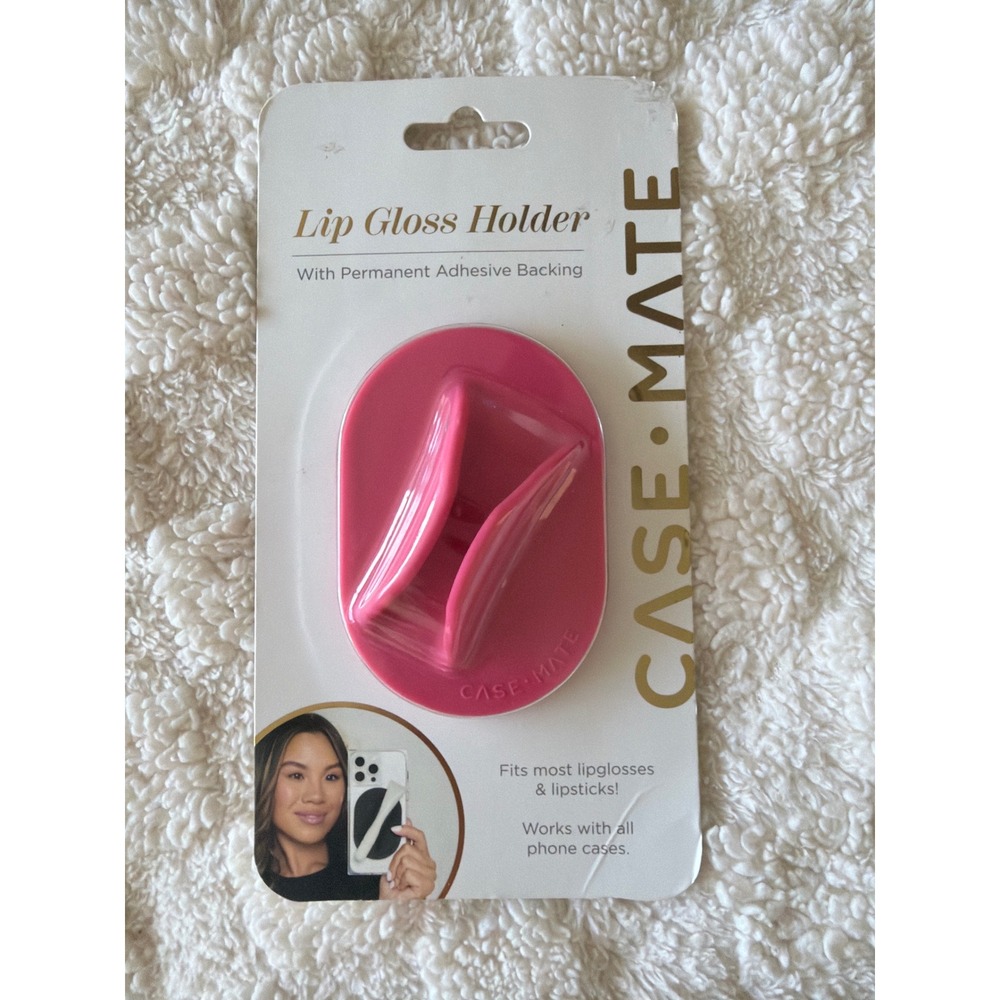 Case-Mate Lip Gloss Holder Phone Accessory Pink Silicone Adhesive Backing NEW